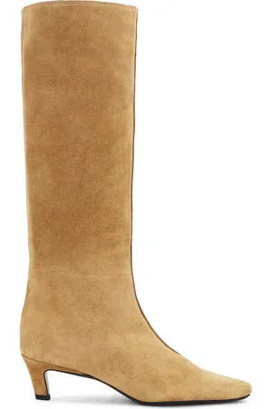 Totême Wide Shaft Boots in Tan