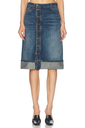 Victoria Beckham Midi Skirt in Denim-Medium