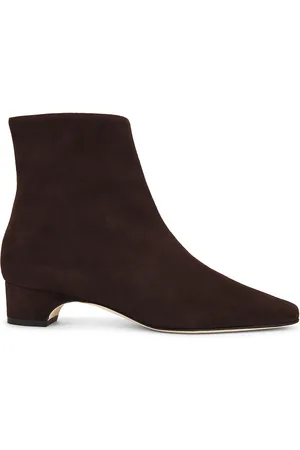 Manolo Blahnik Tolarc Suede Boot in Brown