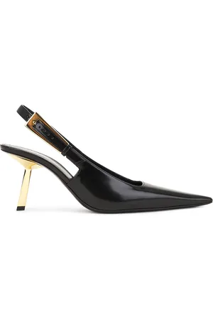 Saint Laurent Stone Slingback Pump in Black