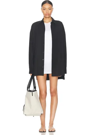 WARDROBE.NYC Oversized Mini Shirt Dress in