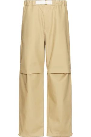 DARKPARK Jordan Heavy Cotton Satin Relax Fit Trousers in Brown