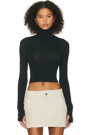 Helsa Long Sleeve Turtleneck in 2nd Skin Jersey in