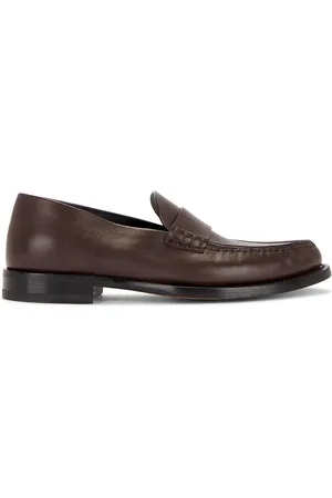 The Row Novus Mocassin Loafer in Chocolate