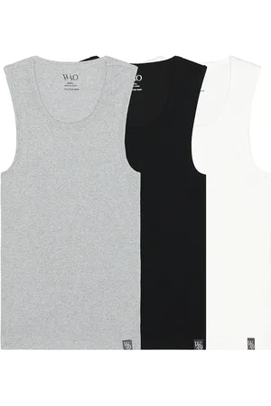 WAO The Fitted Tank 3 Pack in Grey