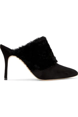 Manolo Blahnik Pelos 90 Suede Mule in