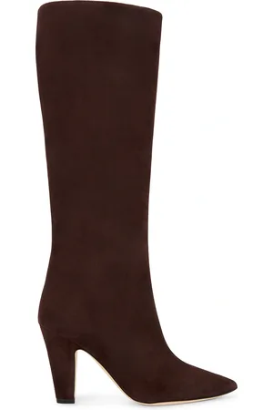 Manolo Blahnik Lina 90 Suede Boot in Chocolate