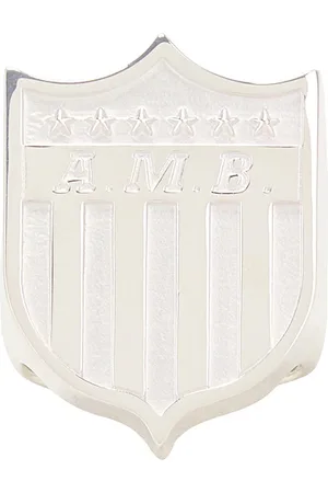 AMBUSH Varsity Shield Ring in Metallic