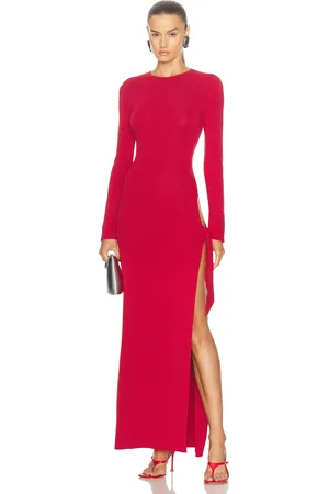 SIMON MILLER Junjo Long Sleeve Knit Dress in Red