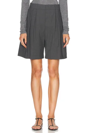 Rohe Tailored Wide Leg Shorts in Grey