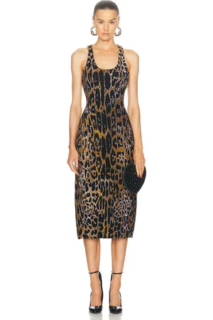 Alaïa Leopard Tube Dress in Brown