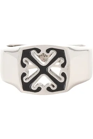 OFF-WHITE Enamel Arrow Ring in Metallic