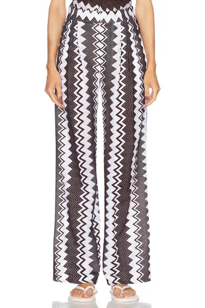 Missoni Zig Zag Wide Leg Trouser in Brown