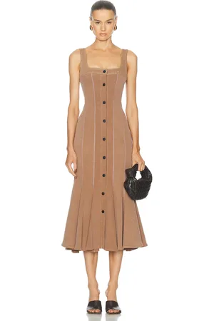 Marni X Paloma Elsesser Mermaid Midi Dress in Brown