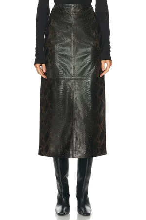 Nour Hammour Elyse Pencil Skirt in Brown