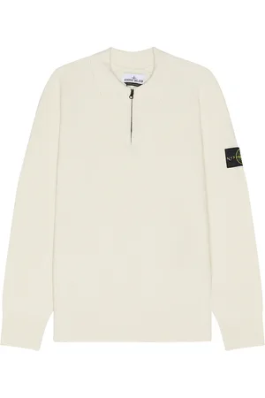 Stone Island Knit Polo in Cream