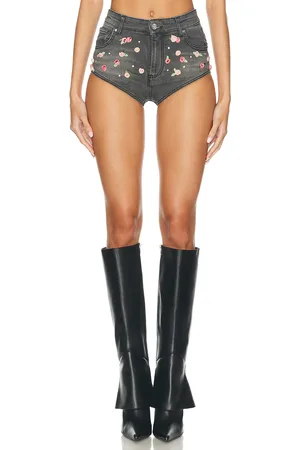 BLUMARINE Embroidered Short in Charcoal