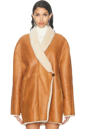 Isabel Marant Elanore Coat in Brown