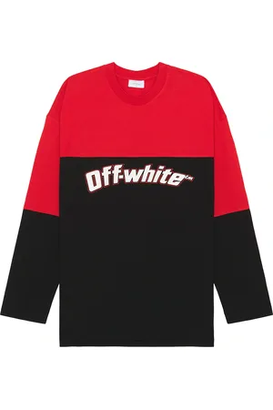 OFF-WHITE Half Arrow Wide Longsleeve Tee in Black,Red