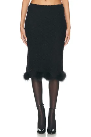 BLUMARINE Sheer Midi Skirt in