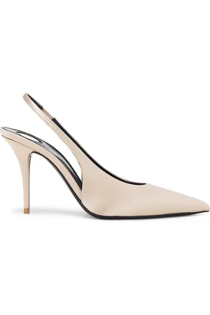 Saint Laurent Newton Slingback Pump in Beige