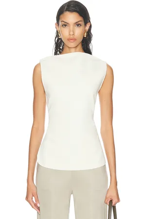 Rohe Open Back Sleeveless Top in Ivory