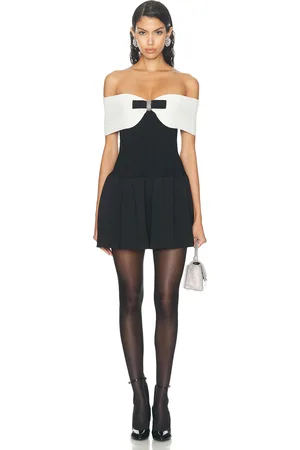 Self-Portrait Knit Bow Mini Dress in