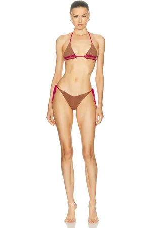 Akoia Swim Tanga Bikini Set in Chocolate
