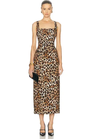 Rowen Rose Sleeveless Long Dress in Brown
