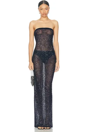 Retrofete Villy Sequin Gown in Blue