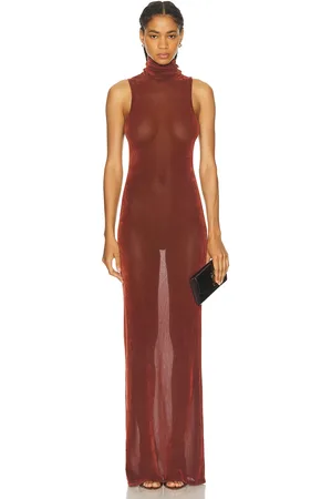 PRISCAVera Turtleneck Maxi Dress in