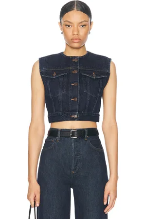 AGOLDE Leo Vest in Denim-Dark