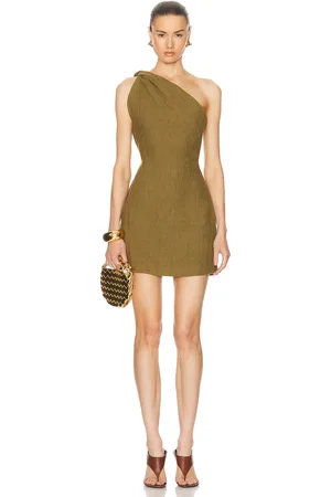 St Agni Twisted Linen Mini Dress in