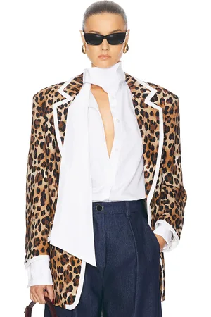 Rowen Rose Oversized Signature Blazer in Brown