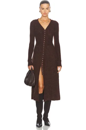 Cult Gaia Bessania Knit Dress in Brown