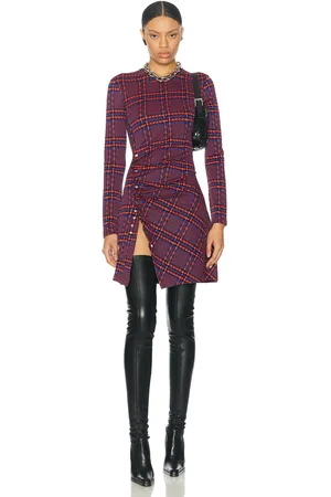 Paco rabanne Long Sleeve Mini Dress in Purple