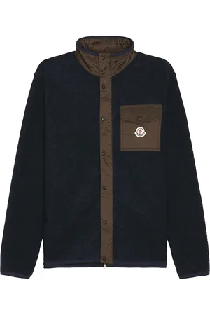 Moncler Zip Up Cardigan in Navy