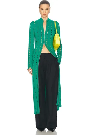 ZANKOV Anatolia Zip Cardigan in Green