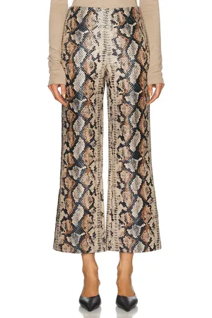 SIMON MILLER Pia Vegan Snake Pant in Beige