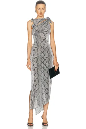 COPERNI Asymmetric Flower Gown in Grey