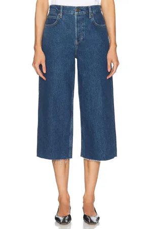 Frame High Rise Easy Capri in Denim-Medium