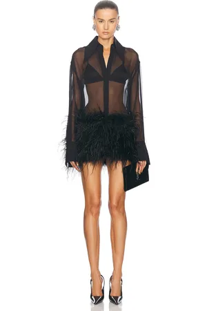 SANS FAFF Costes Silk Feather Dress in