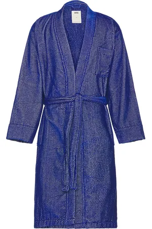 Oas Aquatic Pepper Velour Robe in Royal