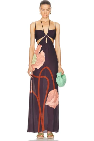 JOHANNA ORTIZ Sacred Plant Maxi Dress in Purple