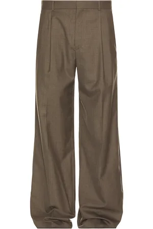Saint Laurent Pantalone Taille Haut Pant in Taupe