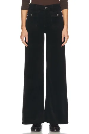 Citizens of Humanity Raven Patch Pocket Wide Leg Pant in Brown