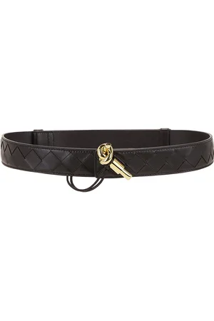 Bottega Veneta Intrecciato Belt in Chocolate