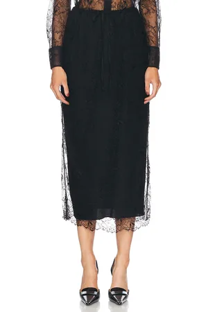 VALENTINO Lace Skirt in Black