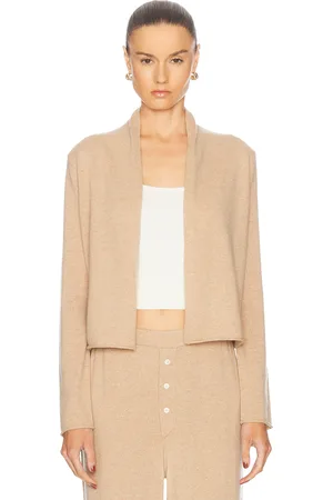 Guest In Residence Stealth Cashmere Cardigan in Beige