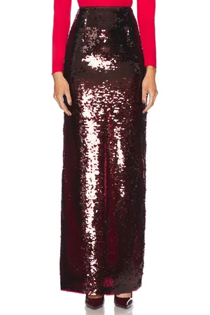 Ila Gigi Long Skirt in Burgundy
